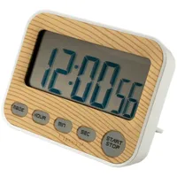 Intirilife Digitaler Timer in Holzoptik mit LCD Display