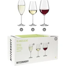 Ritzenhoff & Breker Ritzenhoff Glanzlicht Gläserset 12tlg., Weingläser, Transparent
