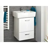 möbelando Waschtisch-Set Laos, 50 x 12 x 35 cm (B/H/T) weiß 50 cm x 12 cm x 35 cm