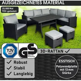 Brast Hacienda Set 7-tlg. Schwarz/Grau
