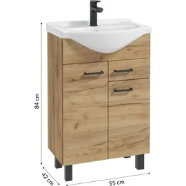 DEFTRANS Badezimmerschrank Waschbecken 55 x 0 cm