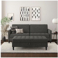 Dorel Home 3-Sitzer »Presley«, Sofa mit Bett-Funktion und verstellbarer Rückenlehne grau
