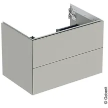 Geberit Waschtischunterschrank 2 Schubladen 74 x 50,4 x 47 cm Greige Matt