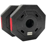 Sportinator Hantelscheiben Bumper Plates Fitness Hantelscheiben 2er-Set, 2.5 kg schwarz