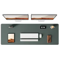 LuxusKollektion Schreibtischunterlage Schreibtischunterlage Mauspad Leder XXL Büro Dunkelgrün 120 x 43 cm grün