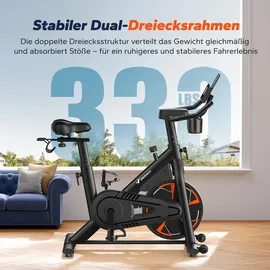 Merach Heimtrainer Fahrrad schwarz