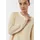 Comma, Strukturierter Strickpullover mit Rollsaum Beige 44