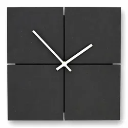 K&L Wall Art Wanduhr, HxT: 30 x 5 cm, schwarz, ohne ink. Batterie