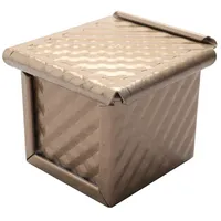 Nettoppo 2 Stück Quadratische Kastenform mit Deckel Toastform Brotbackform Pullman Kastenform mit Abdeckung Aus Aluminiumlegierung Antihaft-Mini-Wasser-Würfel-Toastbox