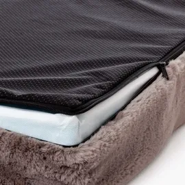 Maelson Hundebett MemoFluff 80 x 80 cm grau
