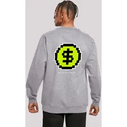 Kapuzenpullover F4NT4STIC "SIlvester Party Happy People Only", Herren, Gr. M, grau (erdgrau), Obermaterial: 50% Baumwolle, 50% Polyester, casual, relaxed fit, Rundhals, Langarm, Pullover, Print