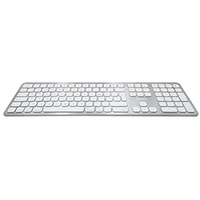 Macally BTWKEYMB-UK, erweiterte Quick-Switch Bluetooth Funk-Tastatur für Mac, PC, iOS und Android, Ziffernblock, englisches QWERTY UK Layout, Alu-Design