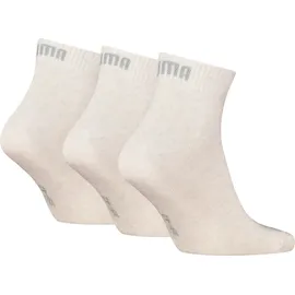 Puma Socken Quarter Plain 3er Pack Weiß 39-42