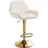 CLP Barhocker Braga  höhenverstellbar drehbar Gold/Creme
