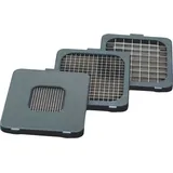 Alligator Messereinsätze für Gemüseschneider, Polypropylen Edelstahl, Schwarz