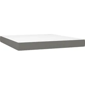 vidaXL Boxspringbett 180 x 200 cm Dunkelgrau