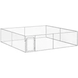 vidaXL Hundezwinger 4 x 4 x 1 m Stahl Silber