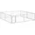 vidaXL Hundezwinger 4 x 4 x 1 m Stahl Silber