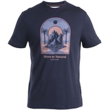 Icebreaker Herren Funktionsshirt Merino 150 Tech Lite III Mountain Gateway T-Shirt blau, XL