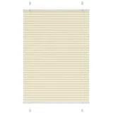 vidaXL Plissee Creme 100x100 cm Stoffbreite 99,4 cm Polyester