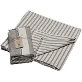 David Fussenegger Sommertuch 2er Set Nizza 'Diagonalstreifen' 90 x 150 cm (Farbe: Senf)