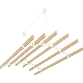 MonsterShop 6-Latten-Wäscheständer 1,5 m elfenbeinfarben