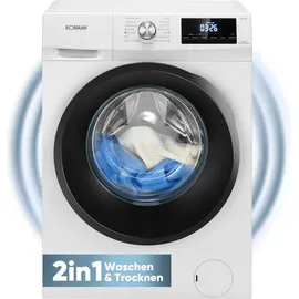 Bomann WAT 7186 Waschtrockner (8 kg / 5 kg, 1400 U/min) weiß