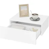 Woltu Nachttisch, Weiß, 1 Schubladen, Rechteckig, 40x14x30 cm, Schlafzimmer, Nachttische