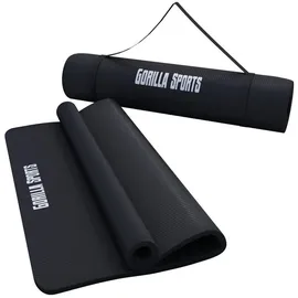 Gorilla Sports Yogamatte 190 x 100 x 1,5cm schwarz