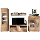MCA Furniture Wohnwand Ravello , Balkeneiche Bianco