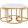 [en.casa] Couchtisch Christchurch 3er Set Marmoroptik, Weiß/Gold