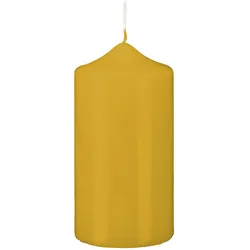 Kopschitz Kerzen 6 Stumpen Kerzen Spitzkopf Senf Mustard 250 x Ø 70 mm
