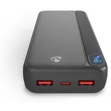 Nedis powerbank 20000 mAh 1x USB-C / 2x USB-A Inputs: USB-C 20W Lithium-Polymeer (20000 mAh, 20 W, 74 Wh), Powerbank, Schwarz