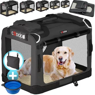 CADOCA Tiertransportbox XXXL 101 x 70 x 70 cm Anthrazit
