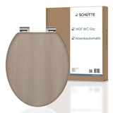 Schütte WC-Sitz MODERN mit Absenkautomatik aus Holz | Toilettensitz mit Klodeckel | Holzkern Toilettendeckel mit Motiv (maximale Belastung der Klobrille 175 kg) | Holz