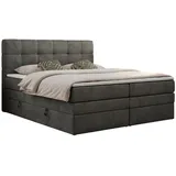 MKS Meble Boxspringbett mit Bettkasten ¦ grau ¦ Maße (cm): B: 140 H: 110