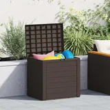 Gecheer Gartentruhe Braun 58,5x46x55 cm Polypropylen, Gartenbox Aufbewahrungsbox Auflagenbox für Balkon Terrasse Gärten Kissen Spielzeug Gartenutensilien152194