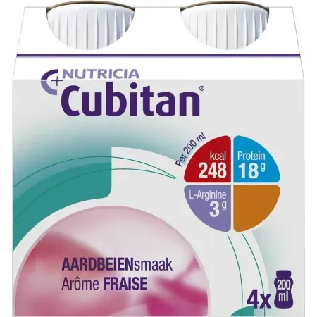 Nutricia Cubitan Erdbeere-Geschmack Flaschen 4x200ml