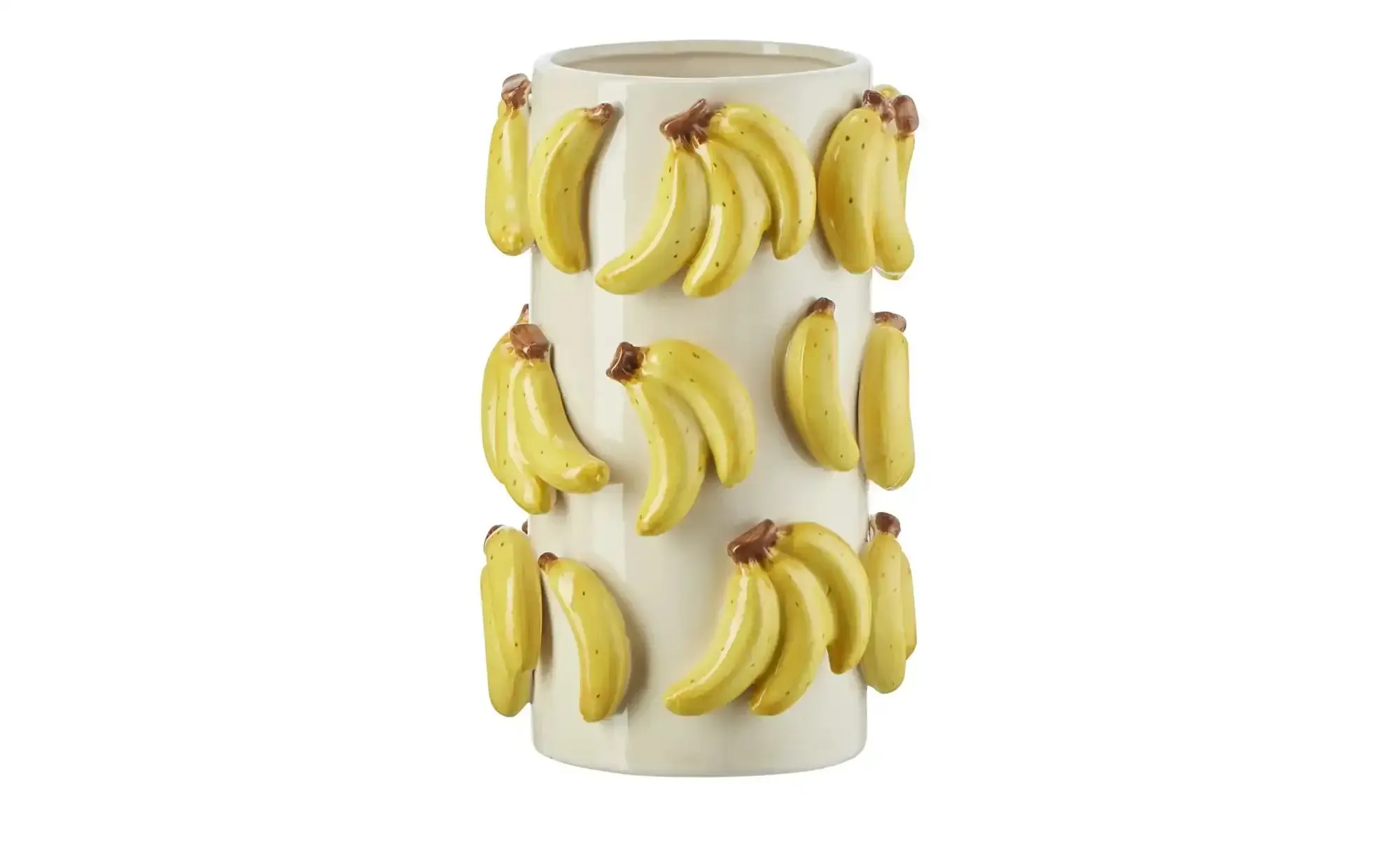 HOME STORY Vase Bananen   ¦ gelb ¦ Dolomite ¦ Maße (cm): H: 26  Ø: 16.6