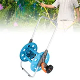 Tragbare Schlauchtrommel Mit Rädern, Wasserschlauchwagen, Einziehbar, Passend Für 80-m-schläuche, Abs+pp+aluminiumrohr