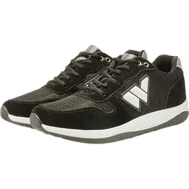 wellbe Sydney Black/White (schwarz) - sportlicher Schnürschuh - Damenschuhe Top Trends, Schwarz, leder/textil (leicht wasserabweisend) für Damen, schwarz, Größe 39 EU