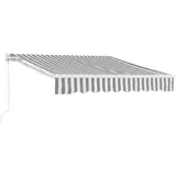 [en.casa] Markise Bitonto 250 x 200 cm grau/weiß