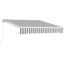 [en.casa] Markise Bitonto 250 x 200 cm grau/weiß