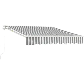 [en.casa] Markise Bitonto 250 x 200 cm grau/weiß
