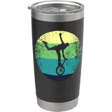 Einrad Einradfahrer Einradfahrrad Artist Zirkus Einrad Doppelwandiger Edelstahl-Thermobecher