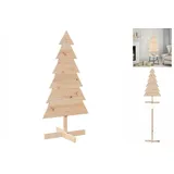 vidaXL Weihnachtsbaum Holz zum Schmücken 120 cm Massivholz Kiefer