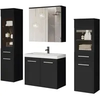 WELLTIME Badmöbel-Set »MADRIT II, Schrank mit Waschbecken, 2 Hänger,