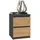 Top e shop CDF Nachttisch, Anthrazit, Eiche, Artisan, Holzwerkstoff, 30x40x30 cm, Schlafzimmer, Nachttische