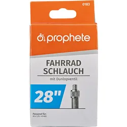 Fahrradschlauch PROPHETE "Fahrradschlauch", schwarz (farbe}), Fahrradschläuche, 48mm, Dunlopventil (DV), 28 Zoll (71,12cm)