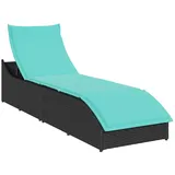 vidaXL Klappliege 111 x 58 x 23 cm Schwarz